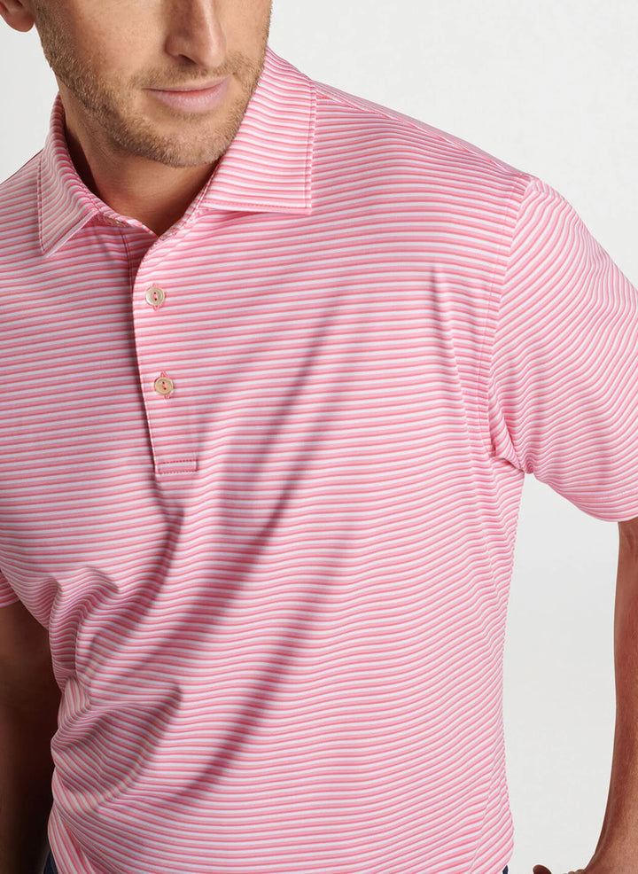 Peter Millar Cedar Performance Jersey Polo: Hula Pink