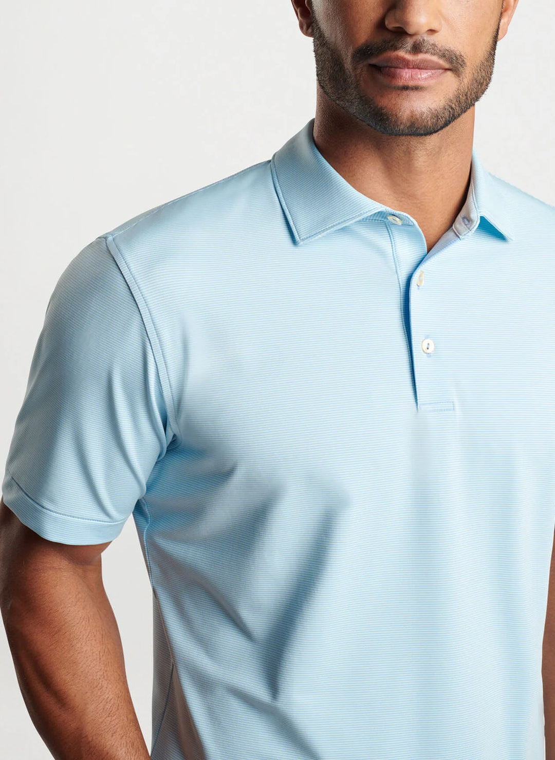 Peter Millar Jubilee Performance Jersey Polo: Cottage Blue