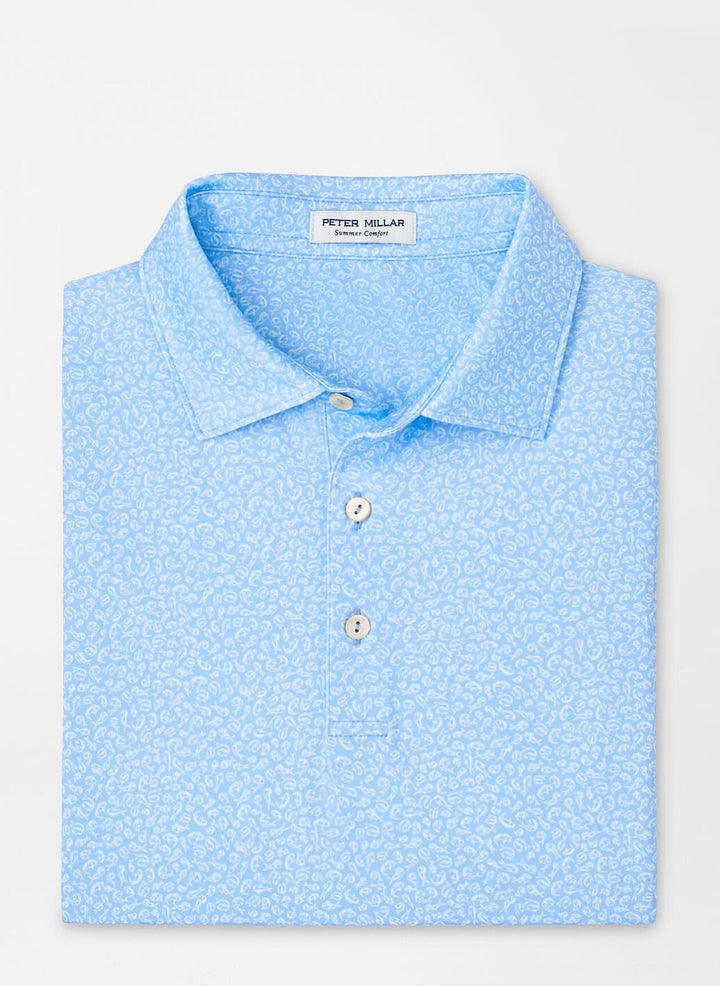 Peter Millar Mahi Mahi Performance Jersey Polo: Cottage Blue