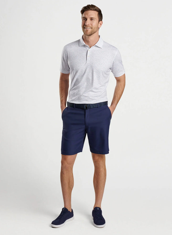 Peter Millar Mulled Wine Performance Jersey Polo: White