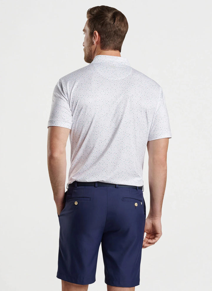 Peter Millar Mulled Wine Performance Jersey Polo: White