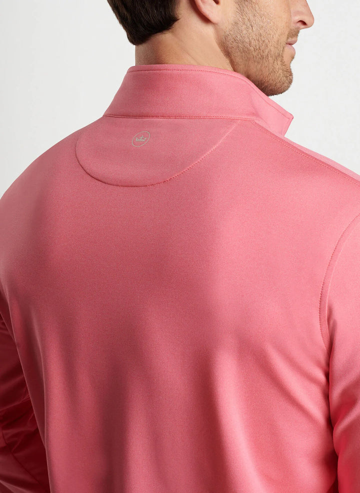 Peter Millar Perth Mélange Performance Quarter-Zip: Hula Pink