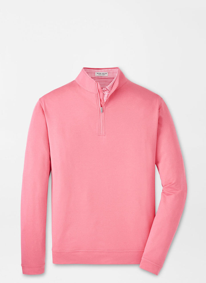 Peter Millar Perth Mélange Performance Quarter-Zip: Hula Pink