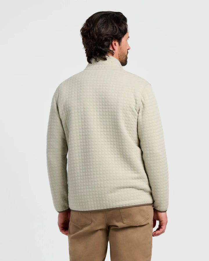 Free Fly Men's Downvalley Quarter Zip: Heather Sandstone