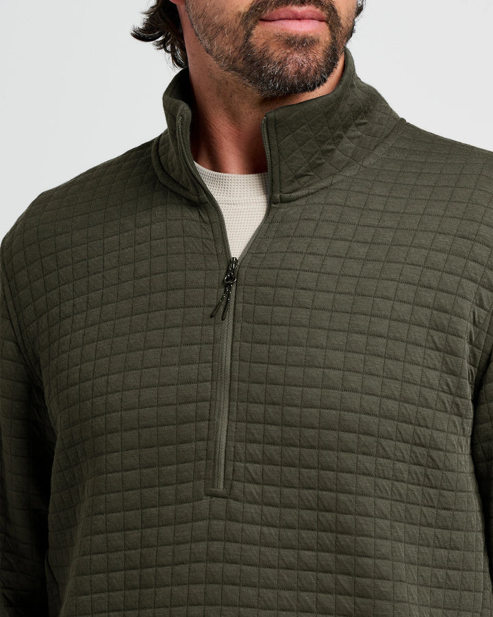 Free Fly Men's Downvalley Quarter Zip: Dark Forest