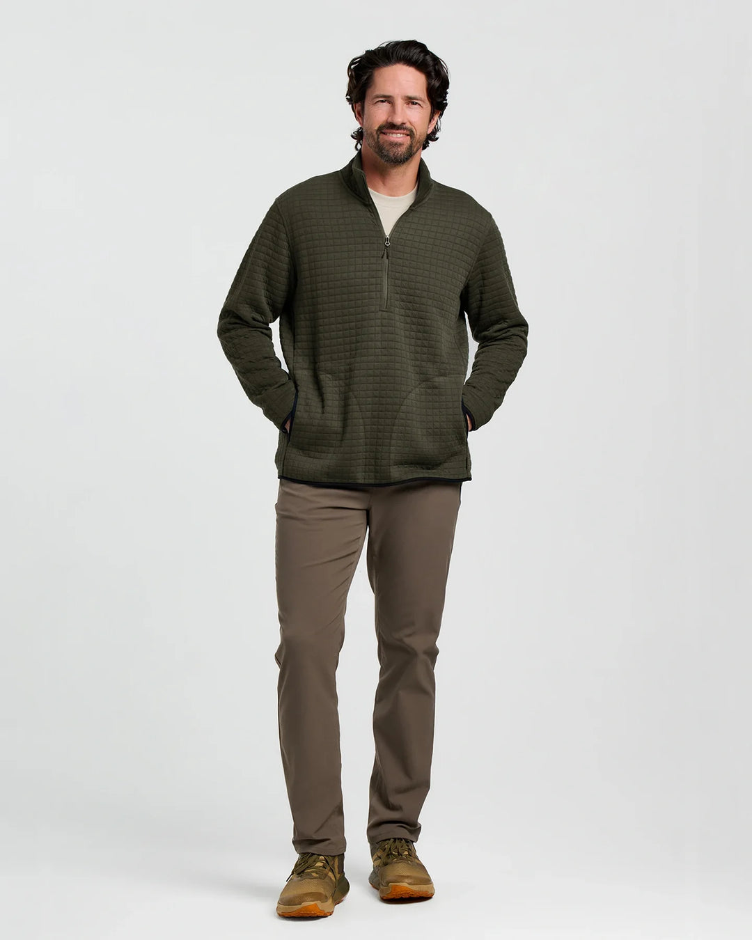 Free Fly Men's Downvalley Quarter Zip: Dark Forest