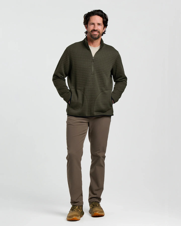 Free Fly Men's Downvalley Quarter Zip: Dark Forest