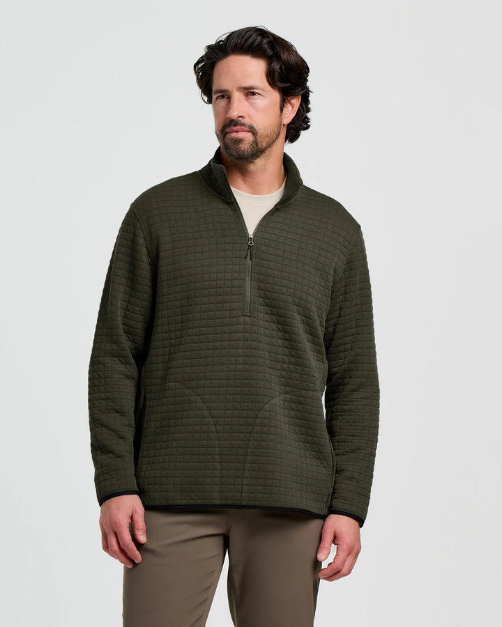 Free Fly Men's Downvalley Quarter Zip: Dark Forest