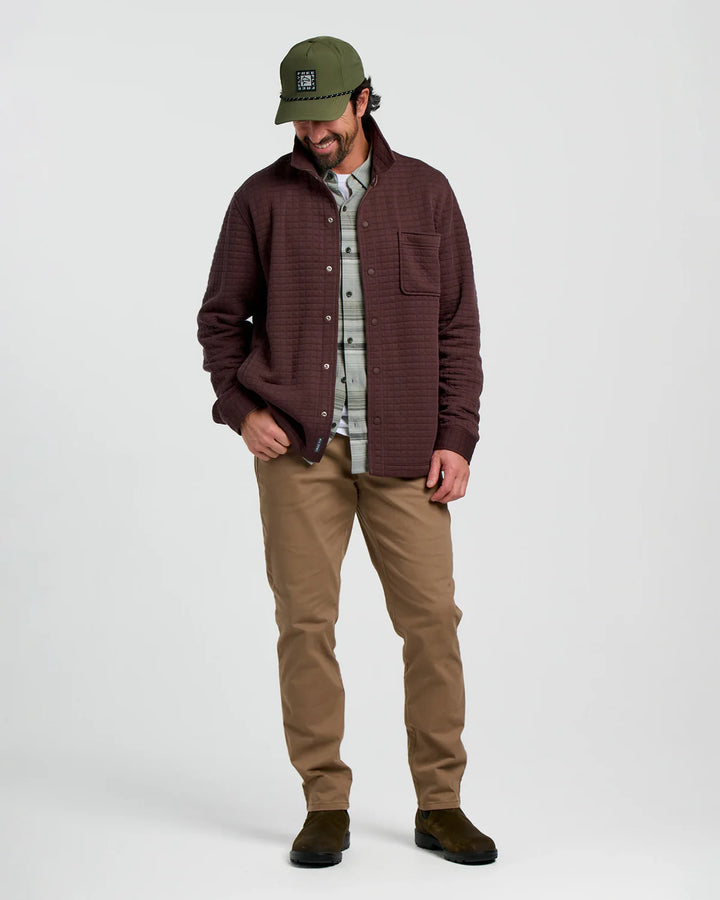 Free Fly Men's Downvalley Overshirt: Chestnut