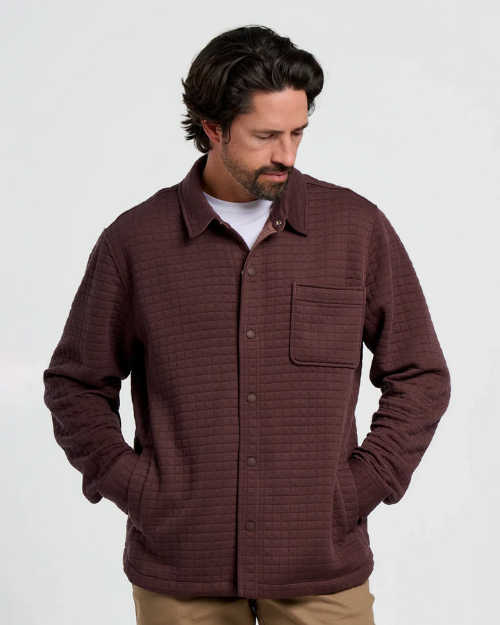 Free Fly Men's Downvalley Overshirt: Chestnut