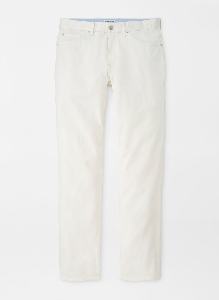 Peter Millar Ultimate Sateen Stretch Five-Pocket Pant: Ivory