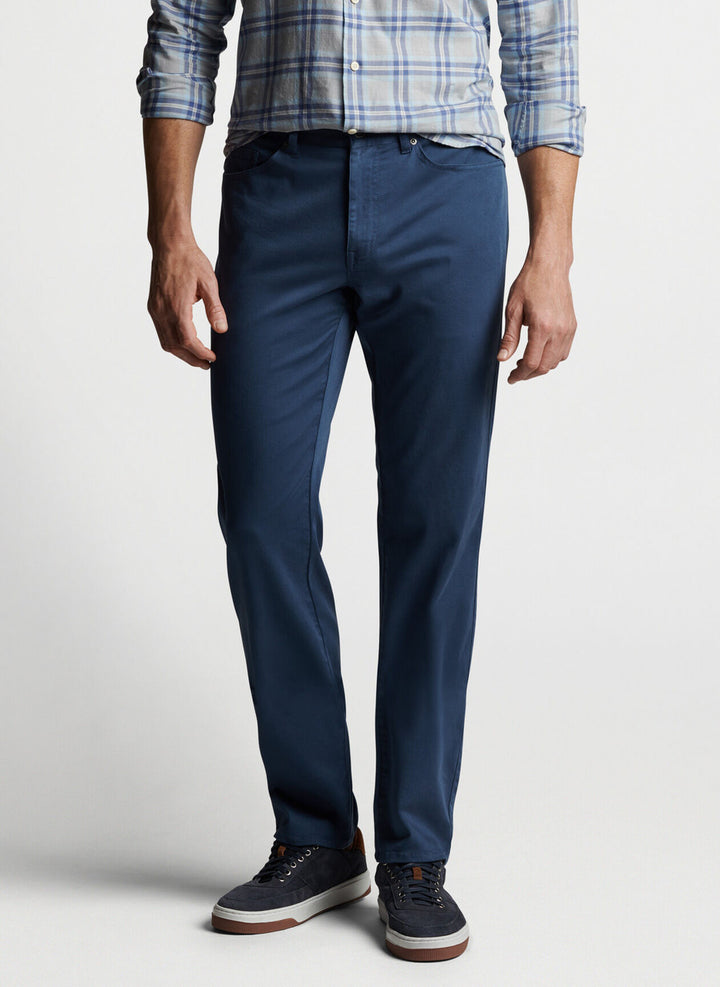 Peter Millar Ultimate Sateen Five-Pocket Pant: Navy