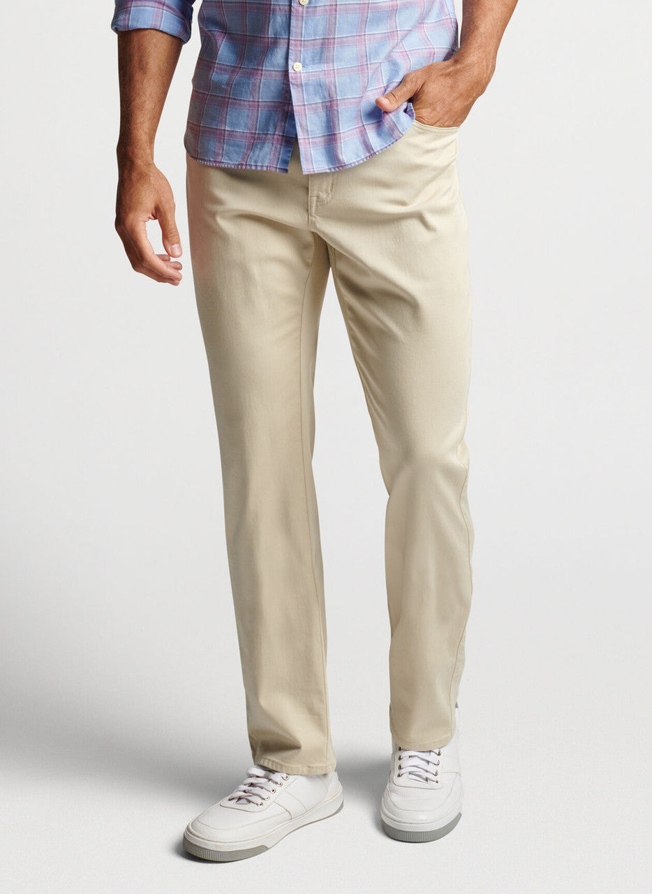 Peter Millar Ultimate Sateen Five-Pocket Pant: Sand