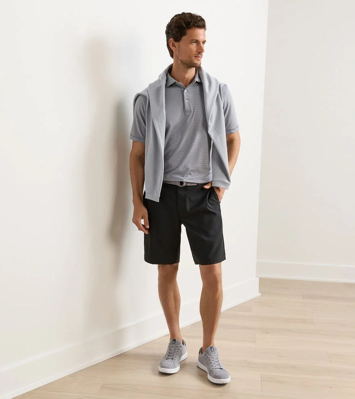 Peter Millar High Drape Performance Salem Short: Black