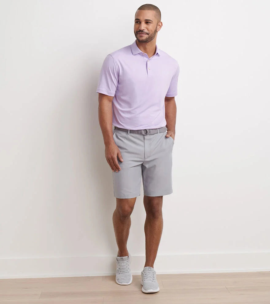 Peter Millar High Drape Performance Salem Short: Gale Grey