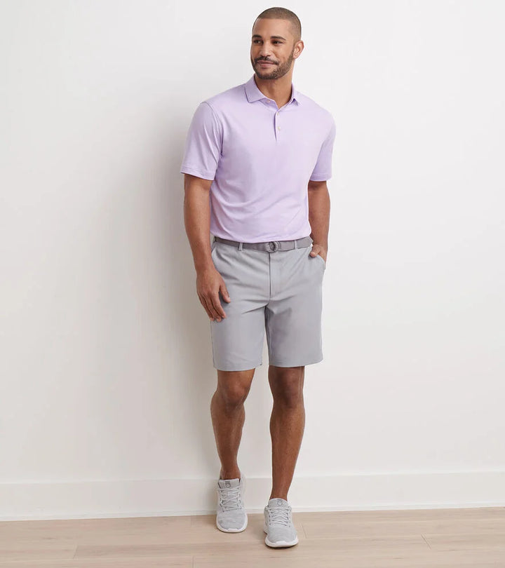 Peter Millar High Drape Performance Salem Short: Gale Grey