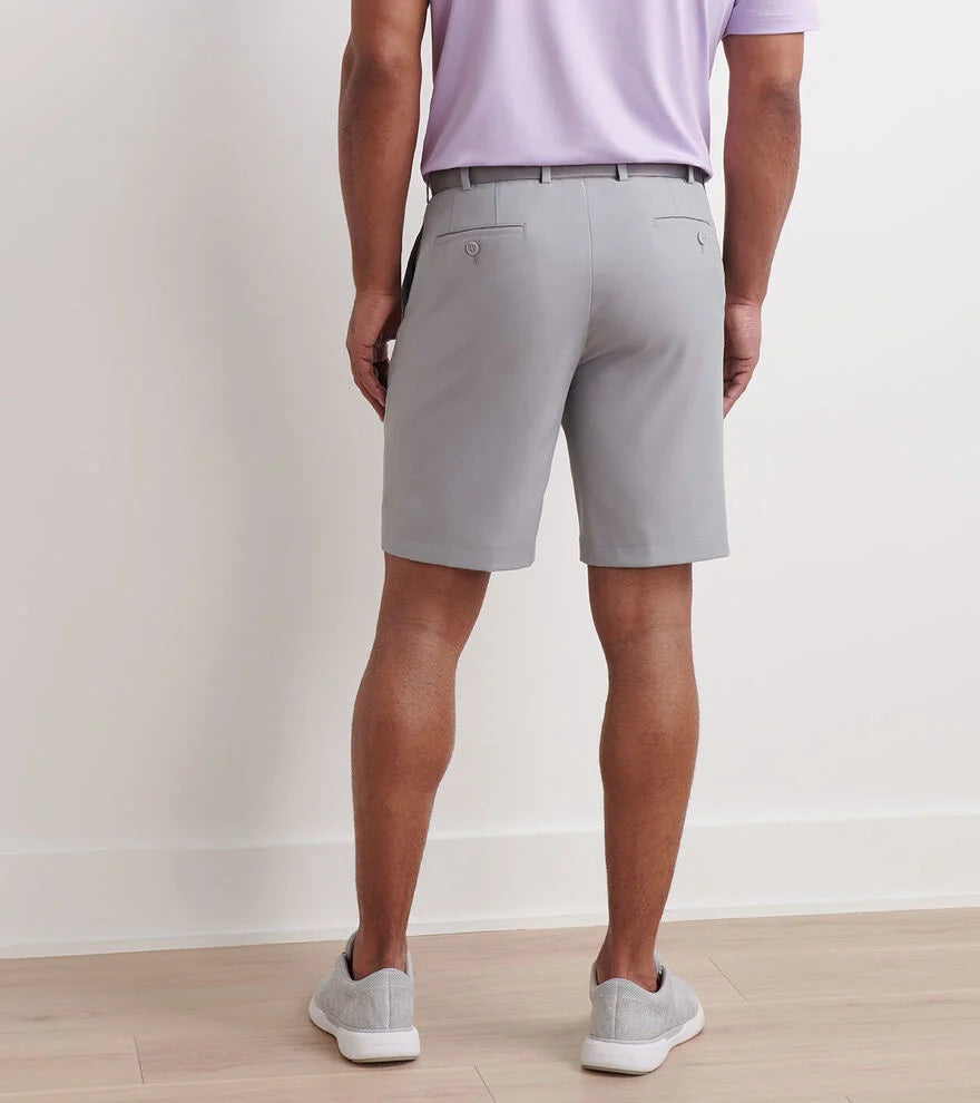 Peter Millar High Drape Performance Salem Short: Gale Grey