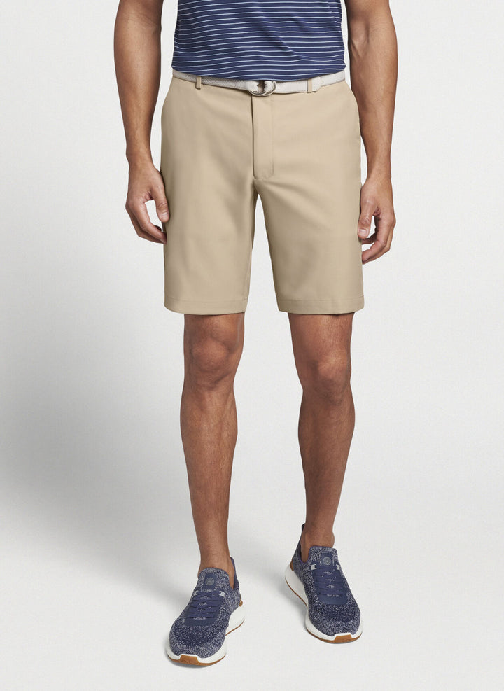 Peter Millar High Drape Performance Salem Short: Khaki