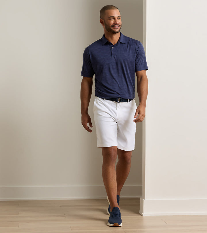 Peter Millar High Drape Performance Salem Short: White