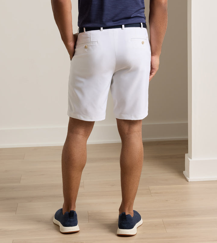 Peter Millar High Drape Performance Salem Short: White