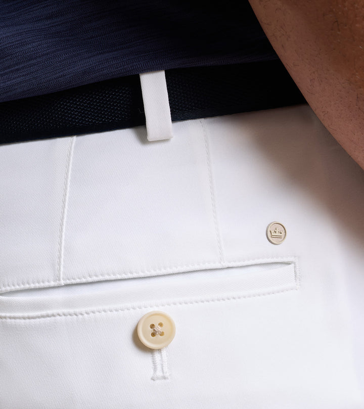 Peter Millar High Drape Performance Salem Short: White