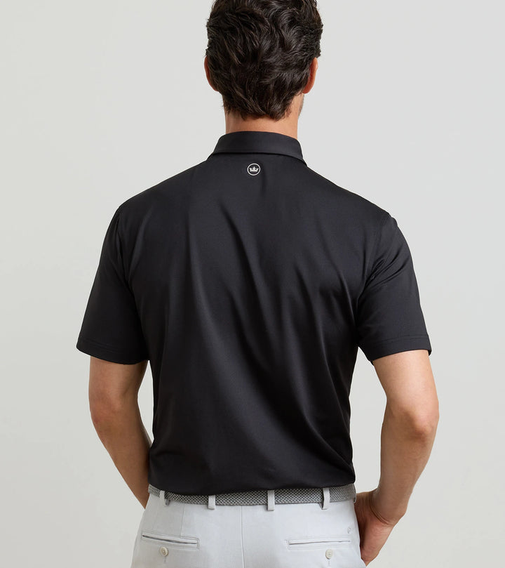 Peter Millar Solid Performance Jersey Polo: Black