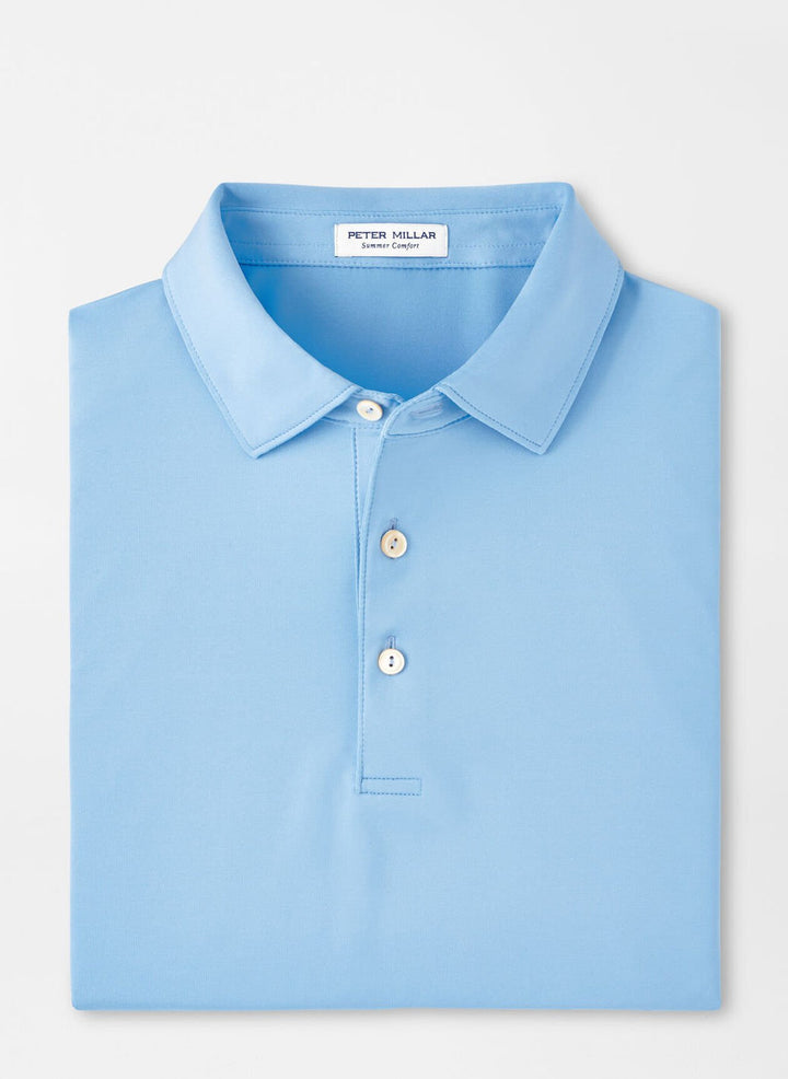 Peter Millar Solid Performance Jersey Polo: Cottage Blue