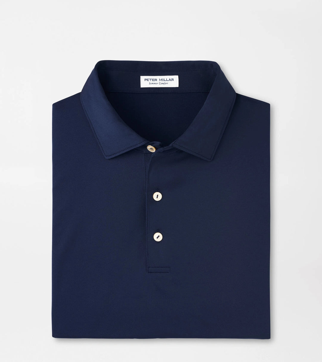 Peter Millar Solid Performance Jersey Polo: Navy