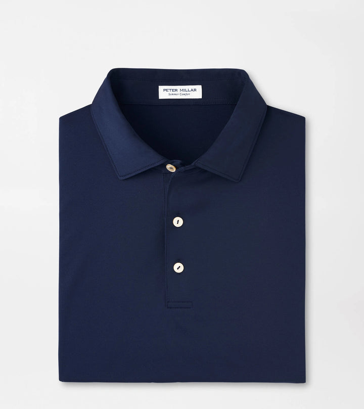 Peter Millar Solid Performance Jersey Polo: Navy