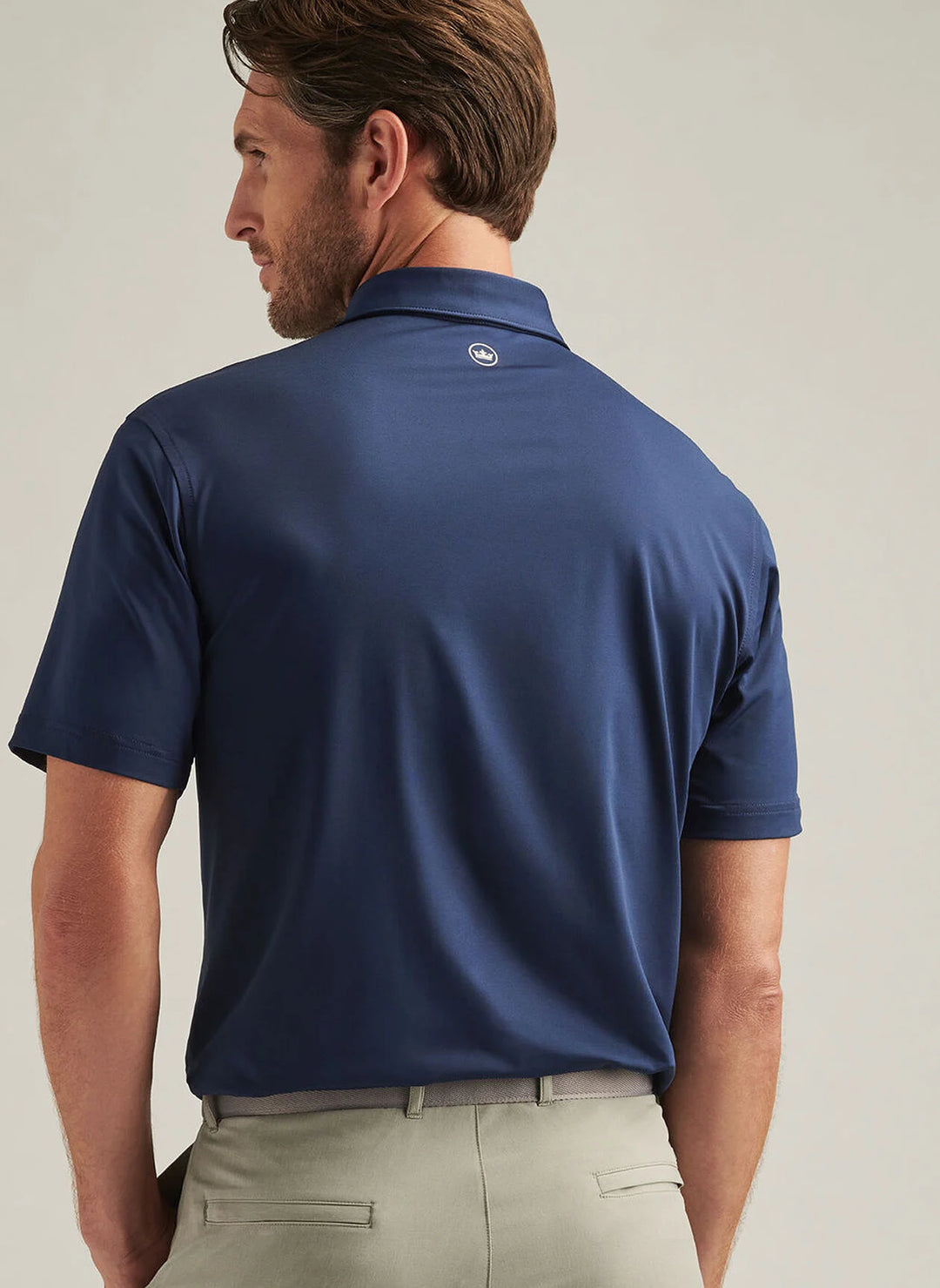 Peter Millar Solid Performance Jersey Polo: Navy