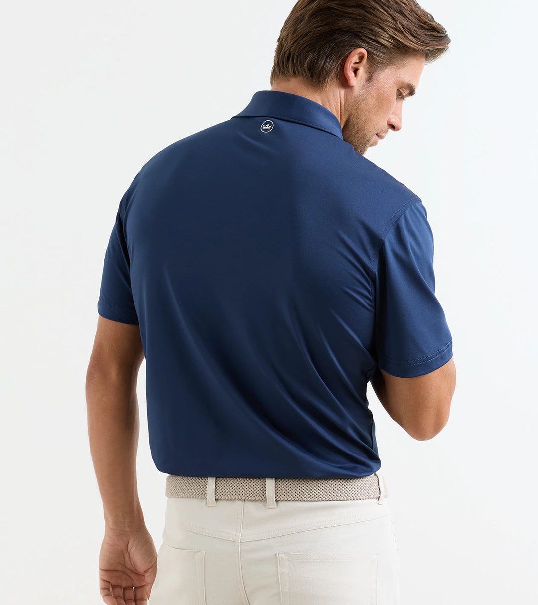 Peter Millar Solid Performance Jersey Polo: Navy