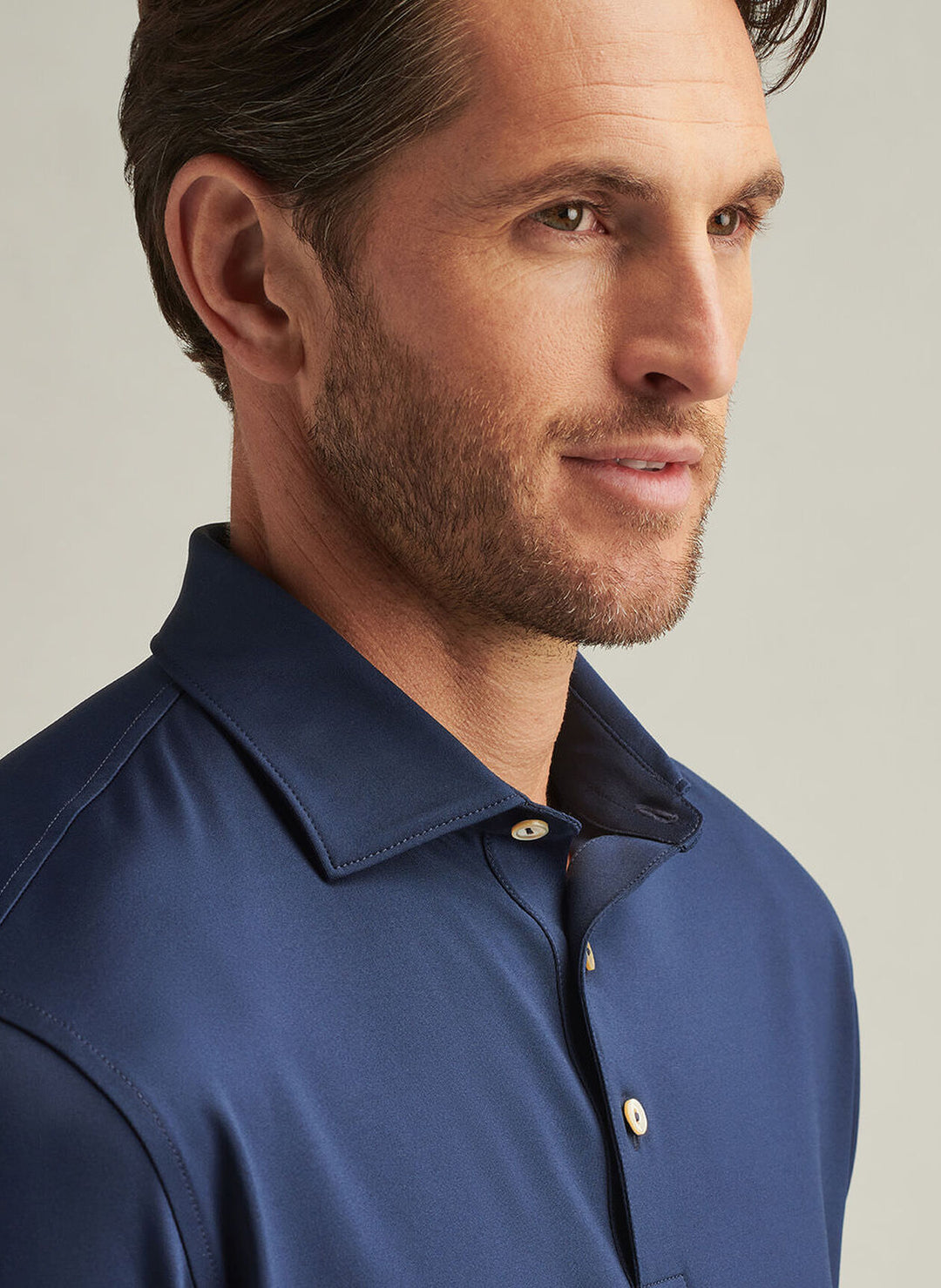 Peter Millar Solid Performance Jersey Polo: Navy