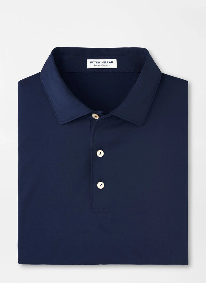 Peter Millar Solid Performance Jersey Polo: Navy