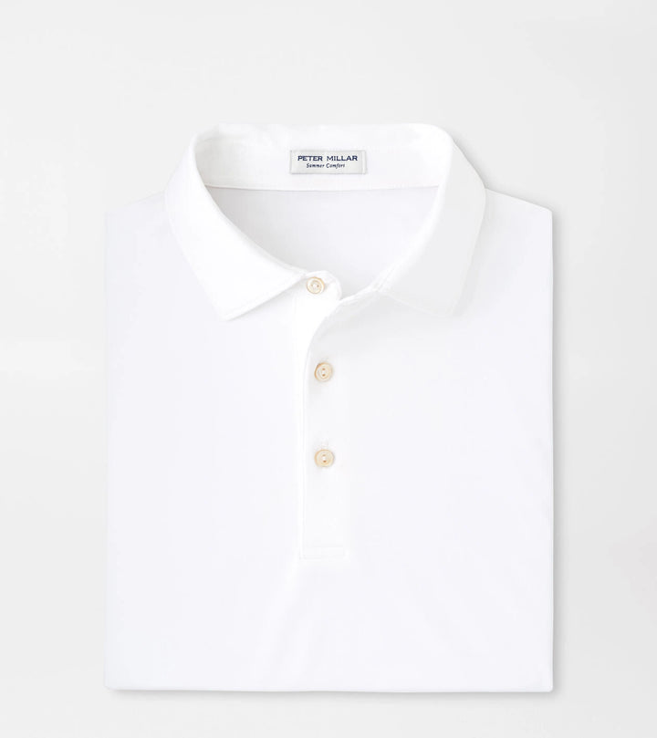 Peter Millar Solid Performance Jersey Polo: White