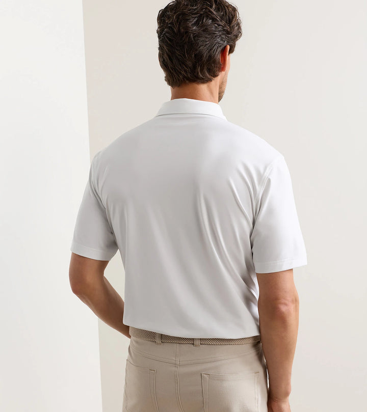 Peter Millar Solid Performance Jersey Polo: White