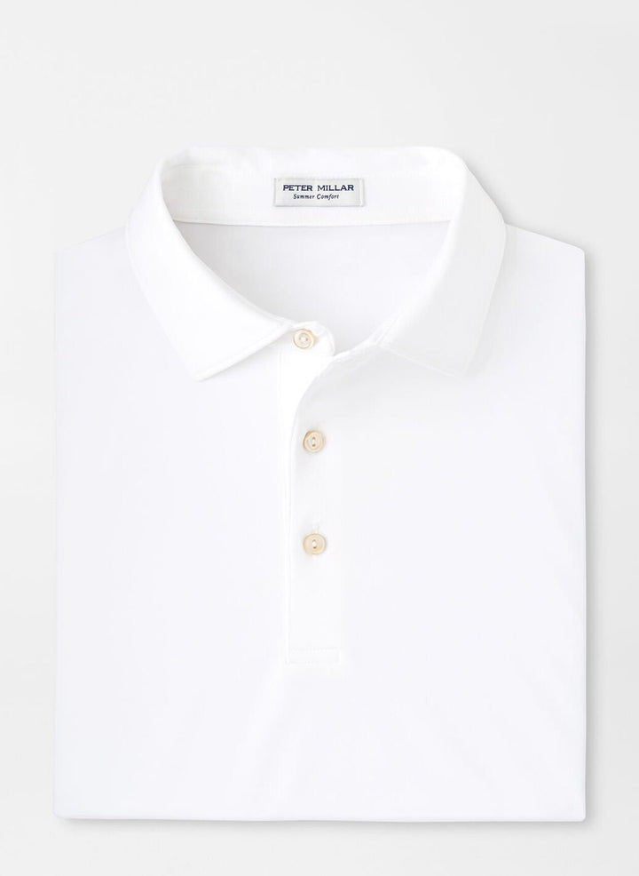 Peter Millar Solid Performance Jersey Polo: White