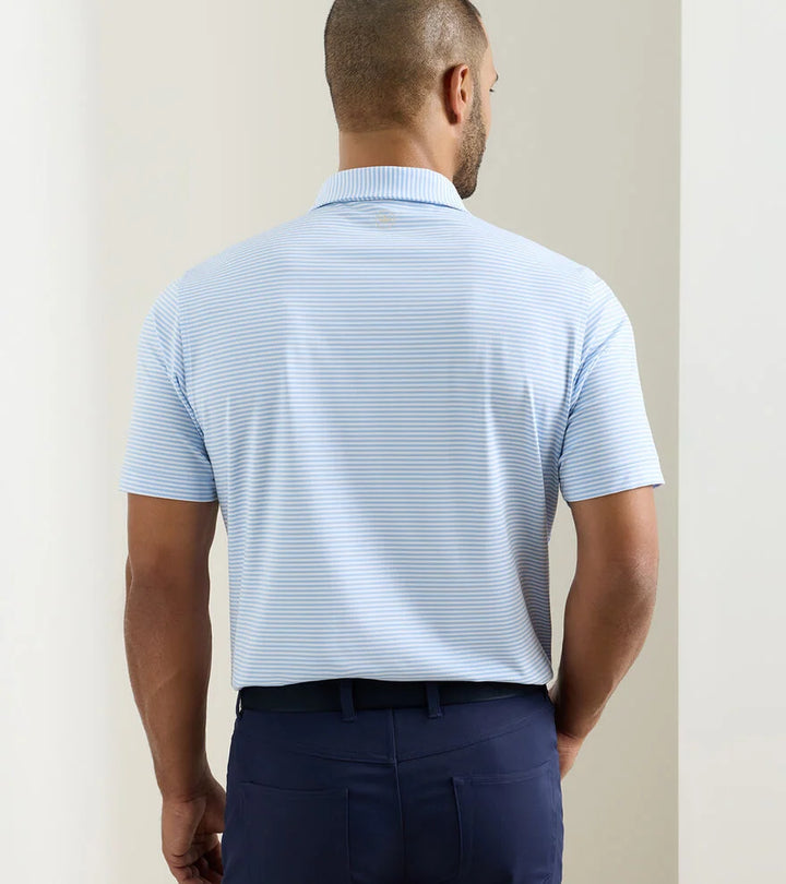 Peter Millar Hales Performance Jersey Polo: Cottage Blue