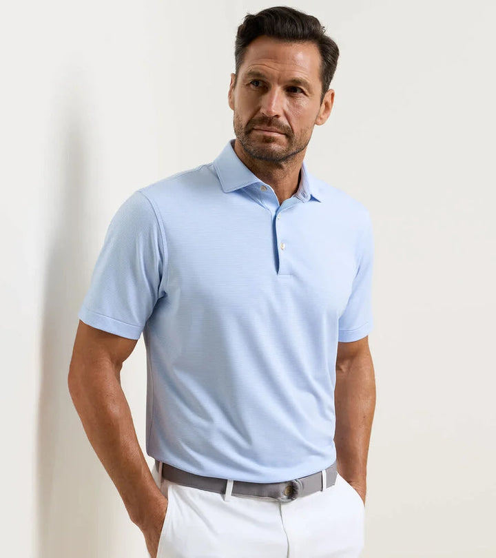 Peter Millar Jubilee Performance Jersey Polo: Cottage Blue