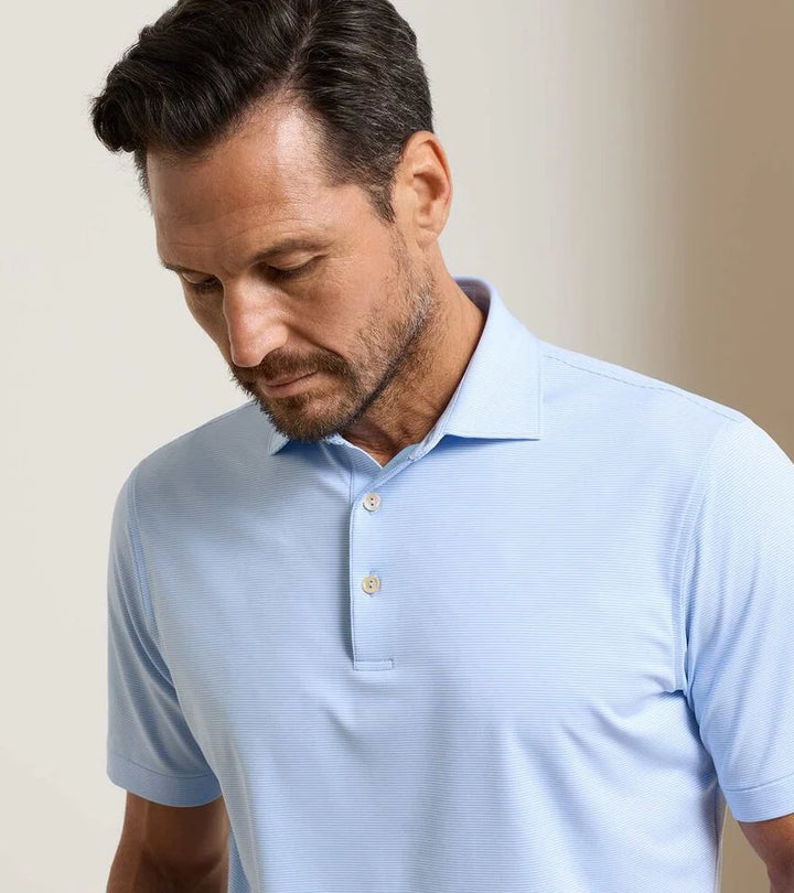 Peter Millar Jubilee Performance Jersey Polo: Cottage Blue