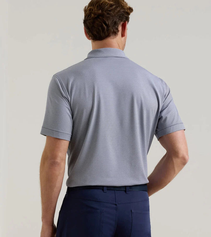 Peter Millar Jubilee Stripe Stretch Jersey Polo : Navy/White