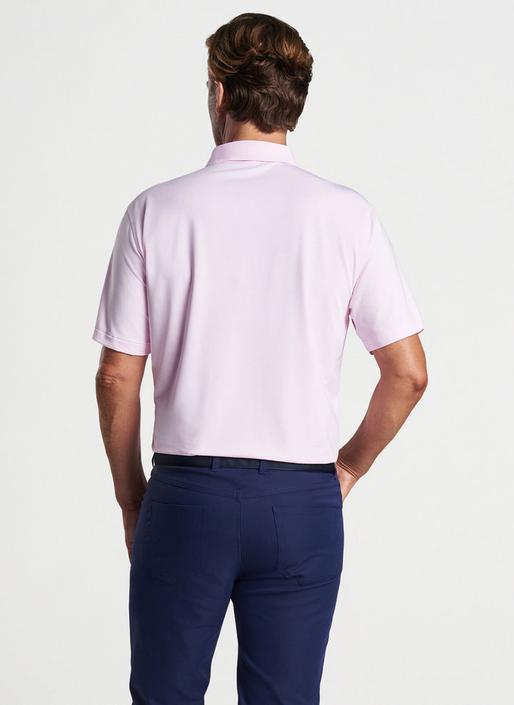 Peter Millar Jubilee Stripe Performance Polo: Palmer Pink