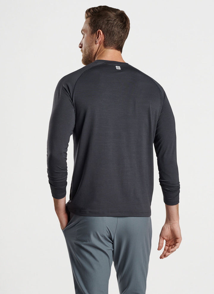 Peter Millar Aurora Performance Long-Sleeve T-Shirt: Black