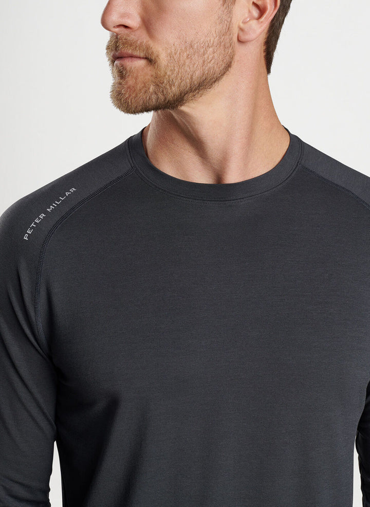 Peter Millar Aurora Performance Long-Sleeve T-Shirt: Black