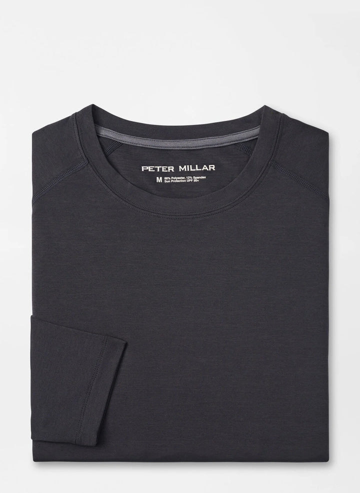 Peter Millar Aurora Performance Long-Sleeve T-Shirt: Black