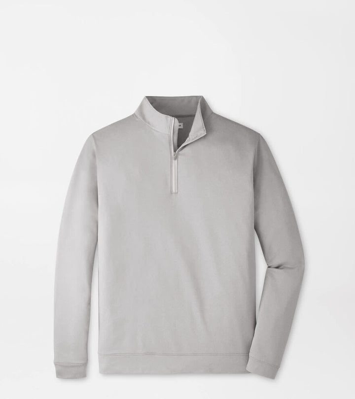 Peter Millar Perth Mélange Performance Quarter-Zip: Gale Grey