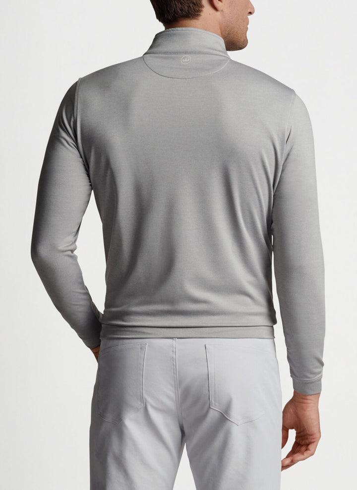 Peter Millar Perth Mélange Performance Quarter-Zip: Gale Grey