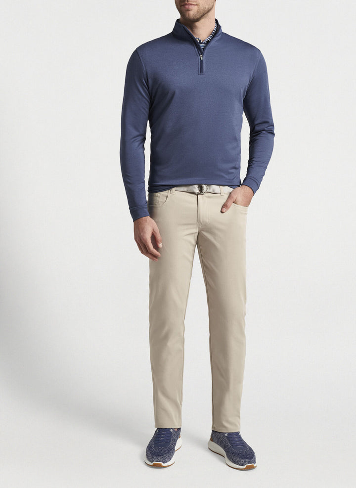 Peter Millar Perth Performance Melange Quarter-Zip: Navy