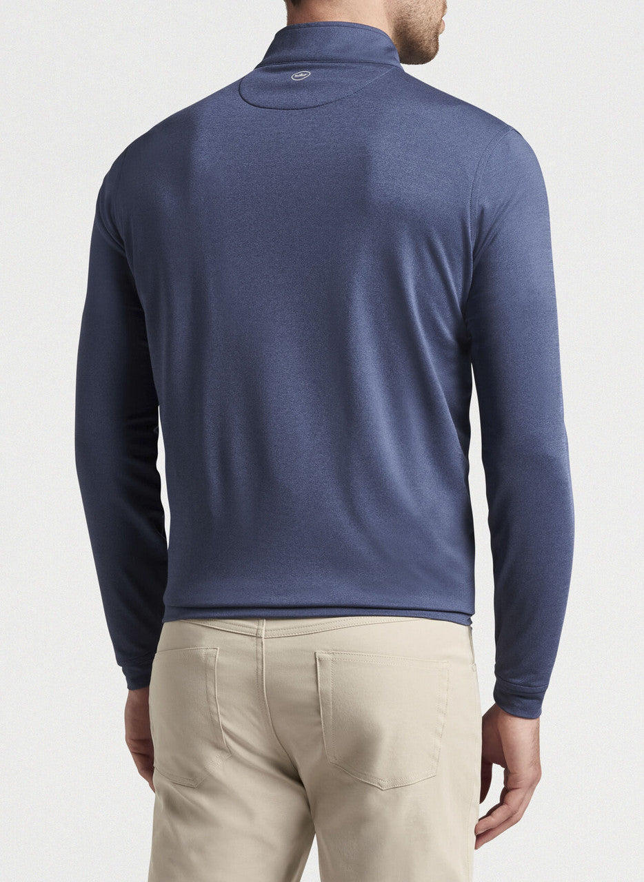 Peter Millar Perth Performance Melange Quarter-Zip: Navy