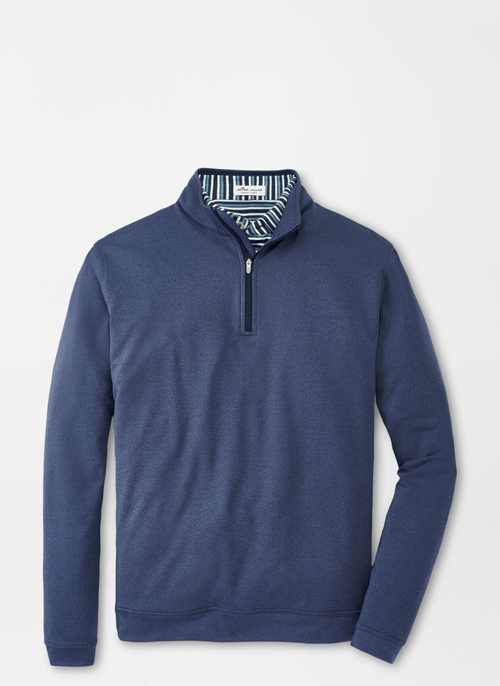 Peter Millar Perth Performance Melange Quarter-Zip: Navy