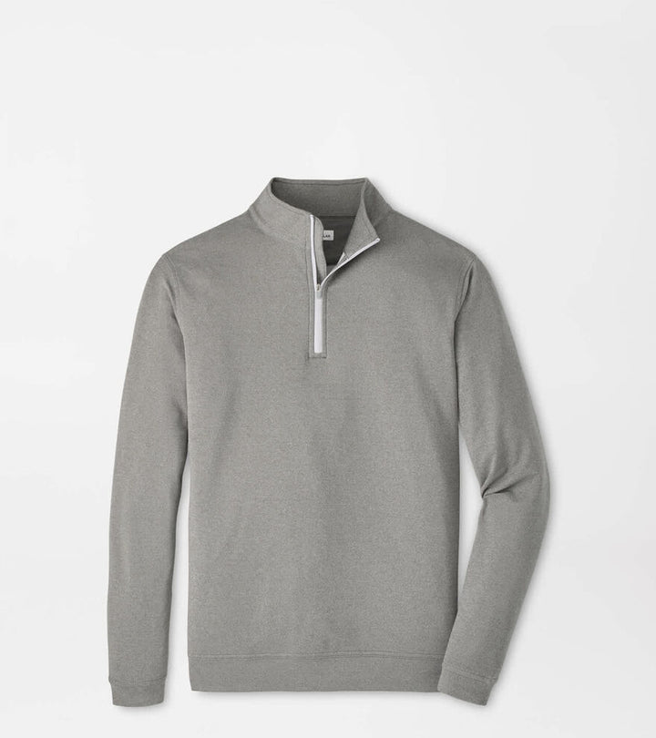 Peter Millar Perth Performance Melange Quarter-Zip: Smoke